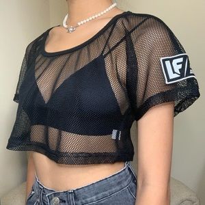 LF MESH CROP TOP